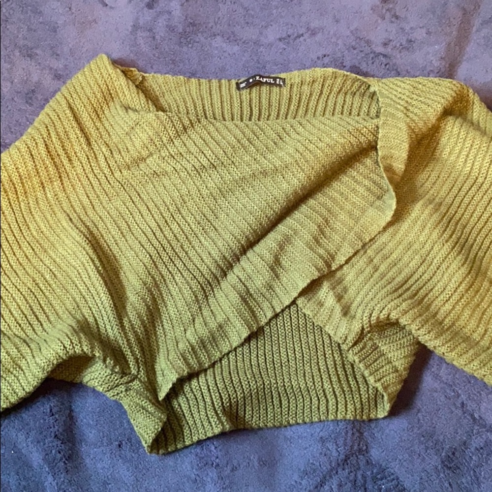Zaful knitted crop sweater